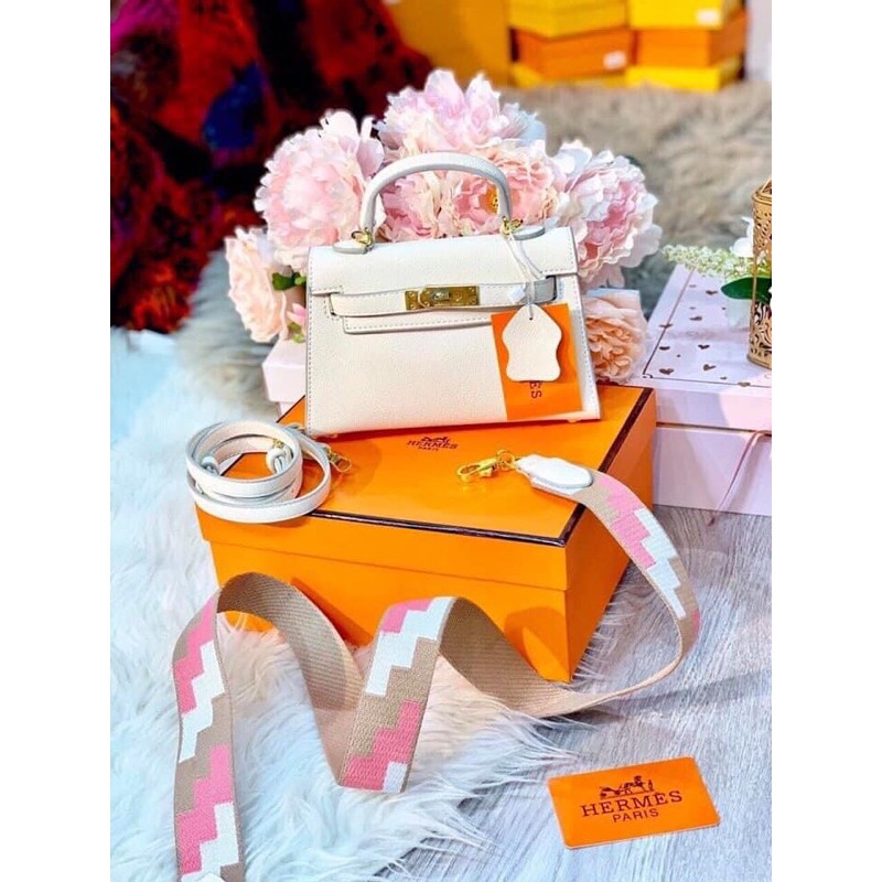 MẪU MỚI 2 DÂY ĐEO- Túi kelly kèm 2 dây đeo size 19cm loại đẹp | BigBuy360 - bigbuy360.vn