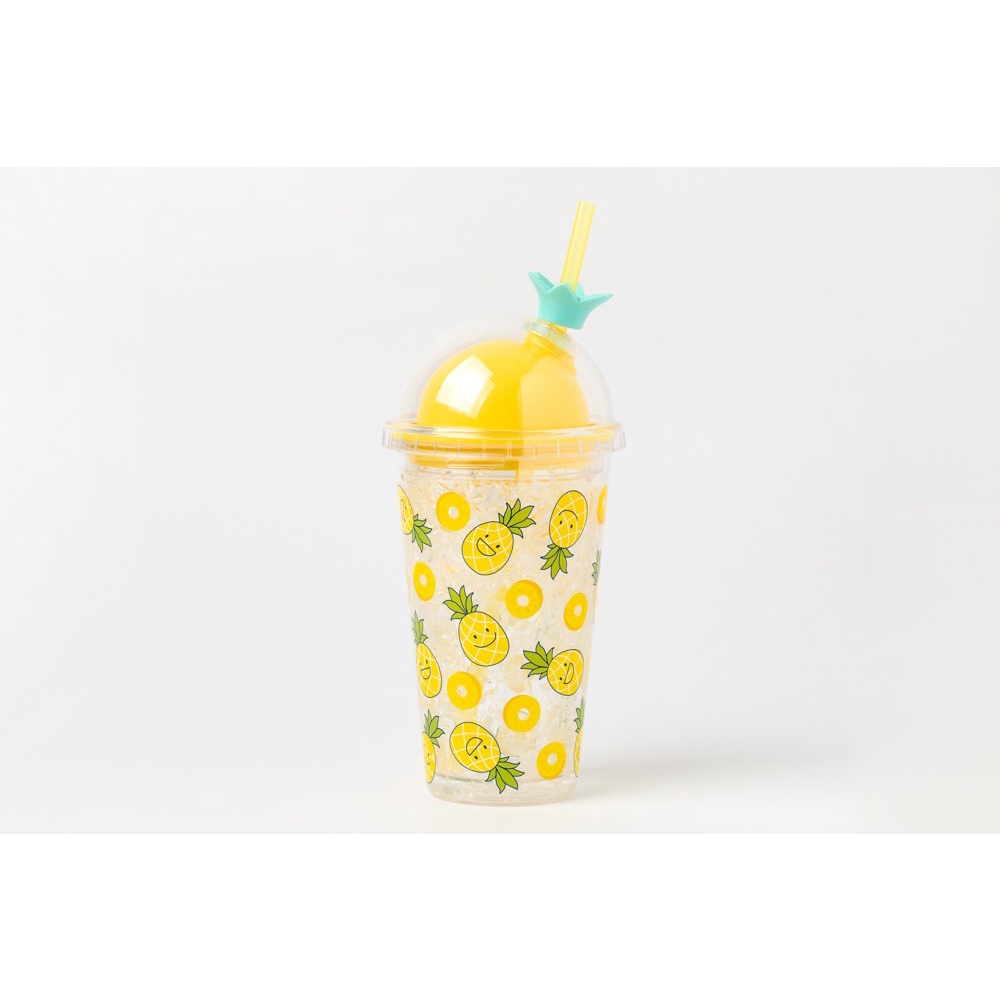 Cốc Nước ARTBOX Hàn Quốc In Hình Trái Thơm Có Ống Hút 450ml