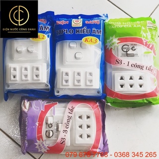 Ổ điện- taplo giả âm tường conip-điện sáng