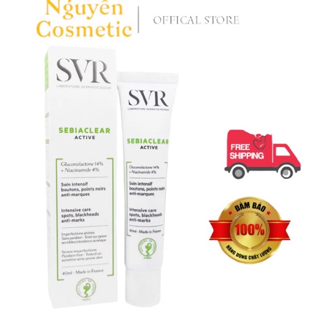 Kem dưỡng da SVR Sebiaclear Active – 40ml làm giảm mụn và loại bỏ dầu cho da