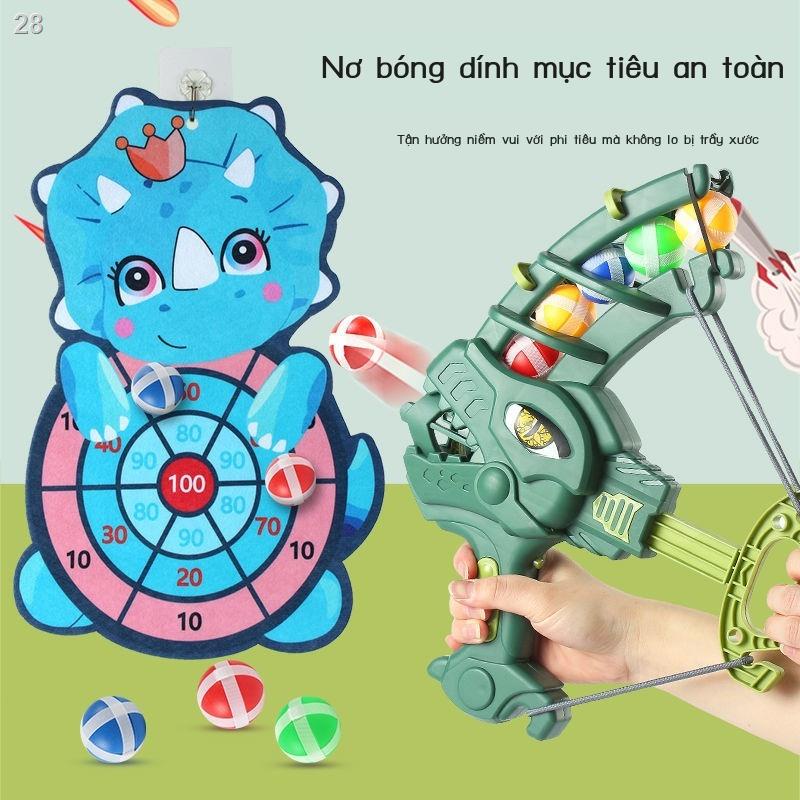 Hình chiếu dành cho trẻ em khủng long máy bắn đá cung và mũi tên bóng dính bảng phi tiêu ném trong nhà Tương tác giữa ch
