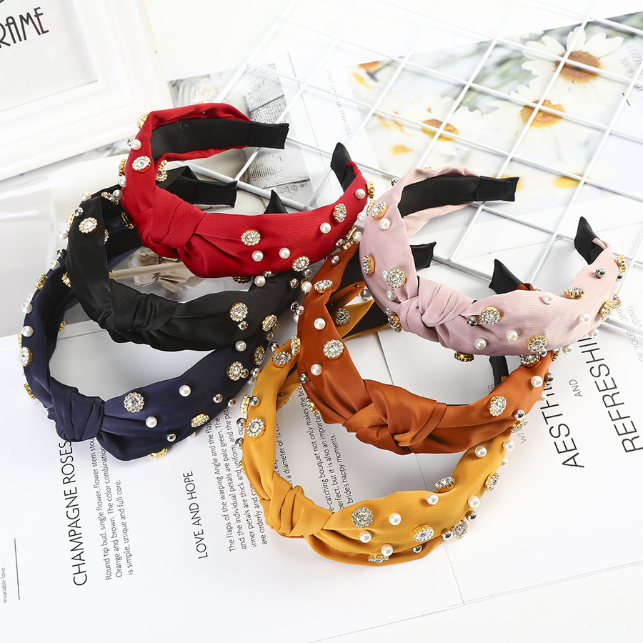 Băng Đô Hợp Kim Đính Đá / Ngọc Trai Giả Xinh Xắn Cho Nữ