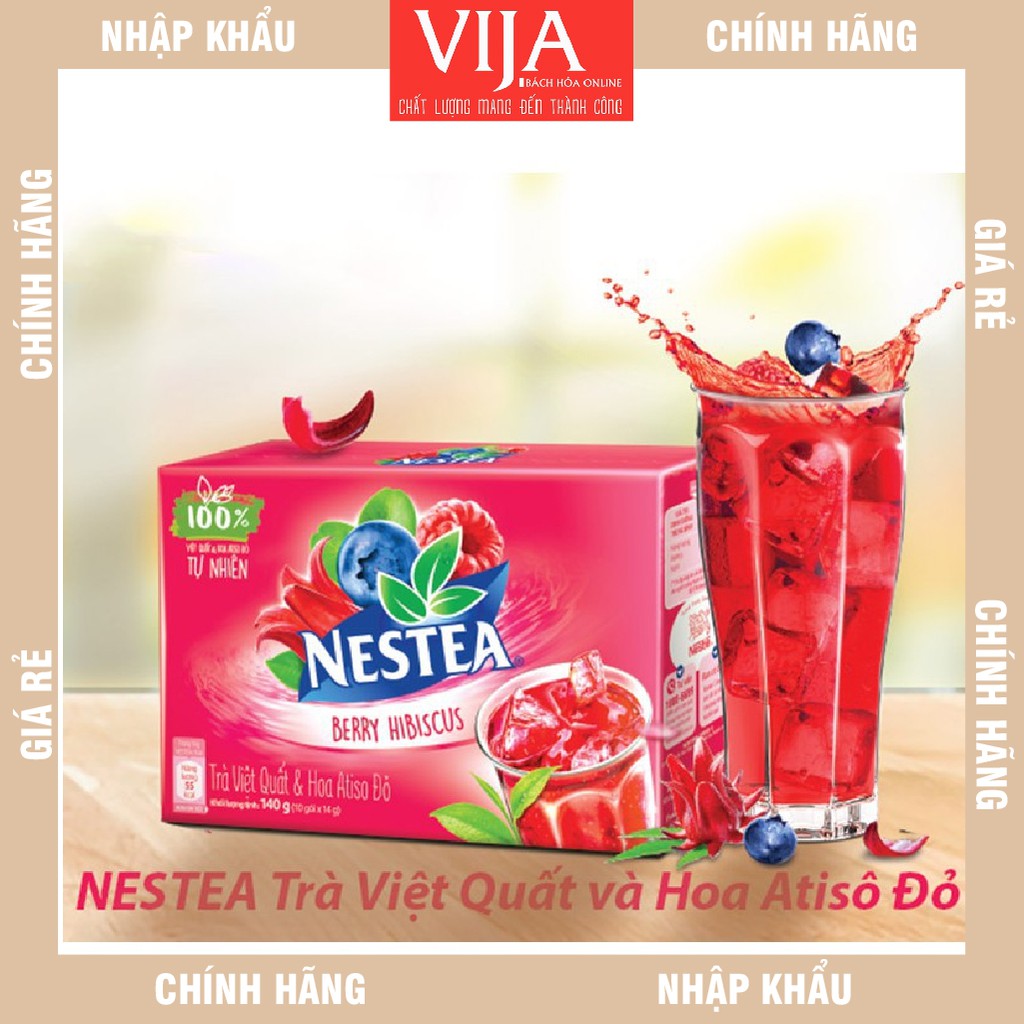 Trà Việt Quất Và Hoa Atiso Đỏ/ Trà Vải & Hoa Lài/ Hoa Quả Nestea Hộp 10 Gói x 14g