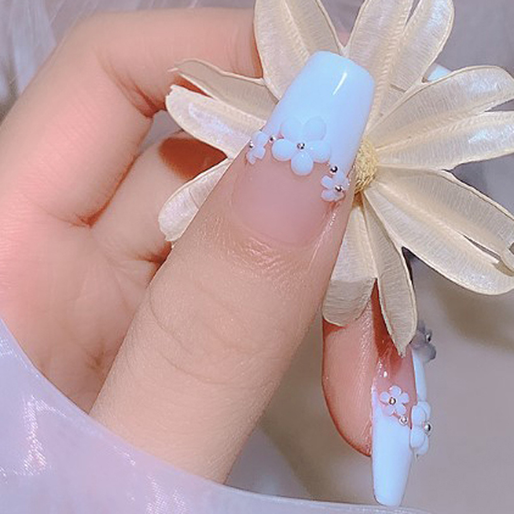 Phụ Kiện Trang Trí Móng Tay Hình Hoa 3d Bằng Nhựa Resin Nhiều Màu Phong Cách Nhật Bản Cho Nữ Diy