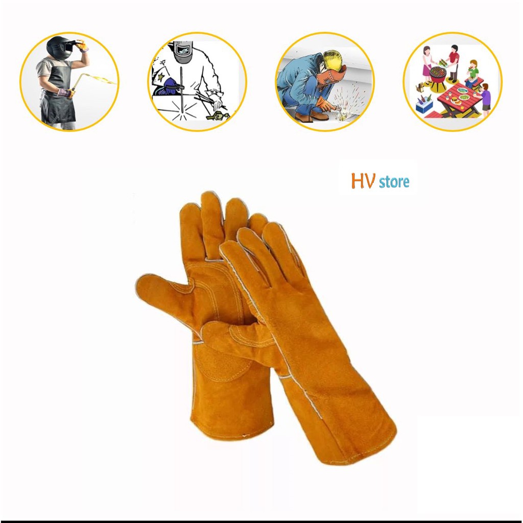Găng tay da dành cho thợ hàn - HV Store 479