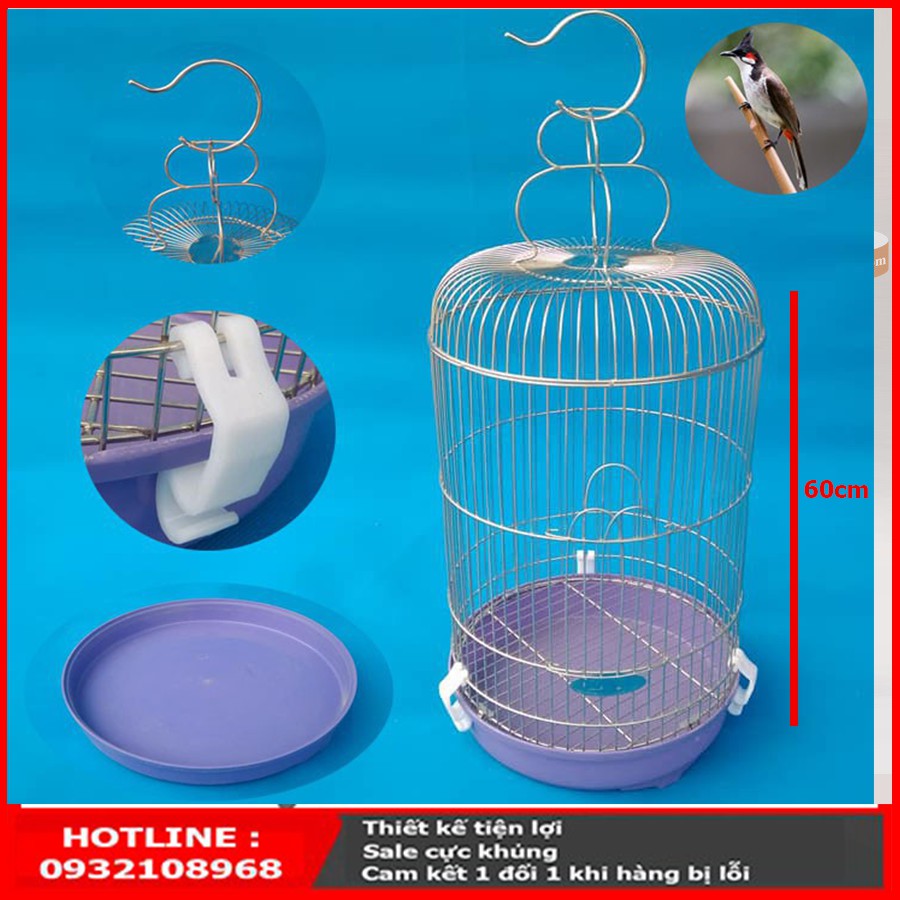 Lồng Chào Mào Inox Cao ĐK 32x C61