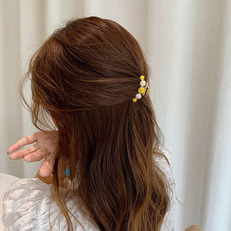 Kẹp Tóc Kim Loại Thiết Kế Hình Học Đơn Giản Thanh Lịch Cho Nữ