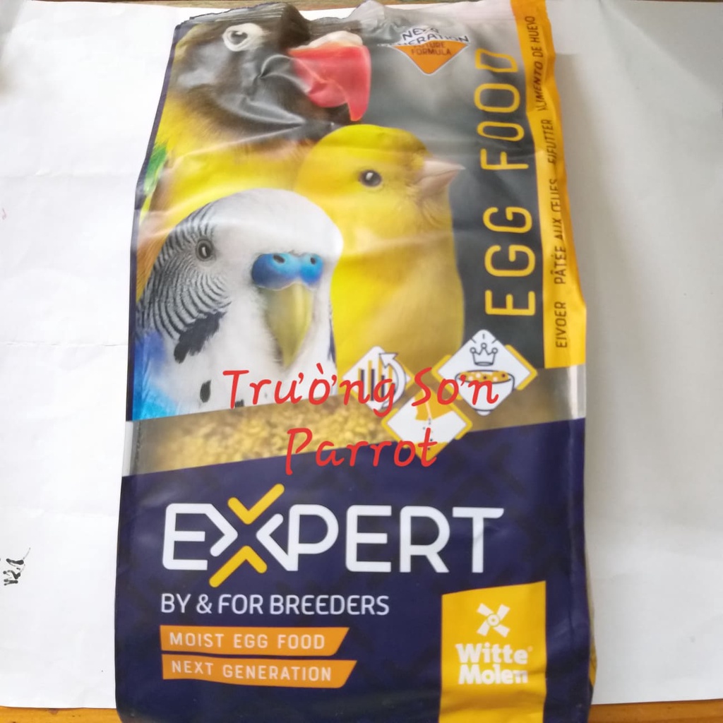 Gói 1kg cám trứng cho chim yến và vẹt expert egg food nguyên seal