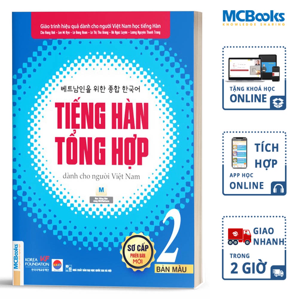 Sách - Tiếng Hàn Tổng Hợp Dành Cho Người Việt Nam Sơ Cấp Tập 2 - Bản Màu - Kèm App Học Online