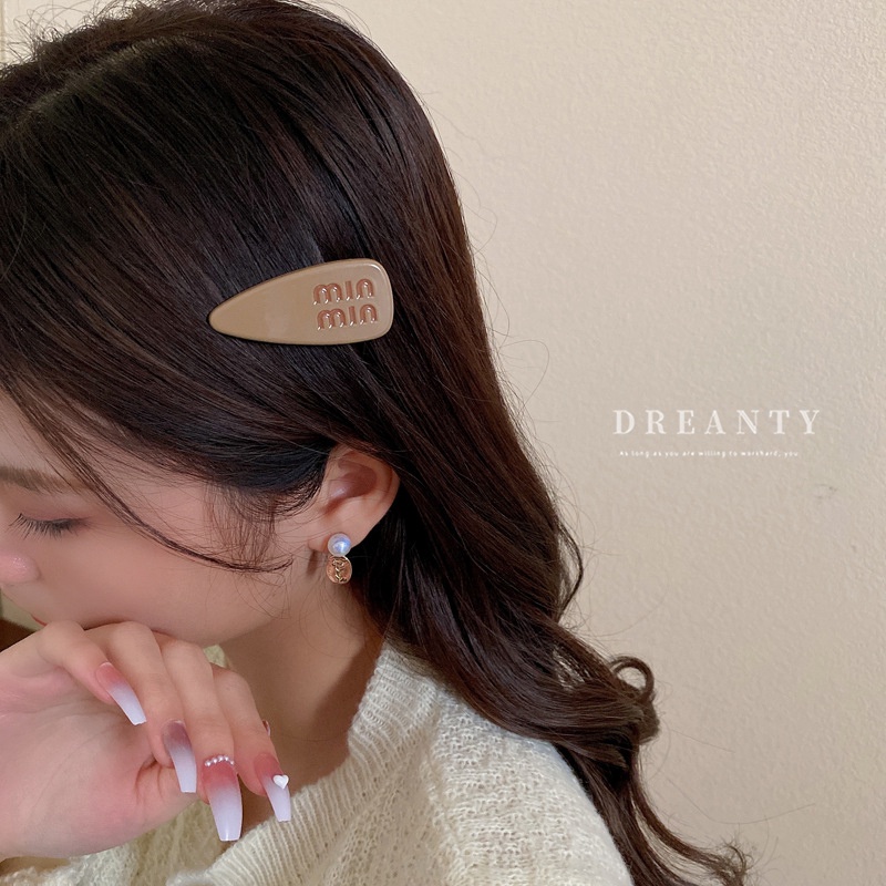 Kẹp Tóc Mái Ngang Hình Học / Giọt Nước / Chữ Cái Thời Trang Hàn Quốc Dễ Phối Đồ