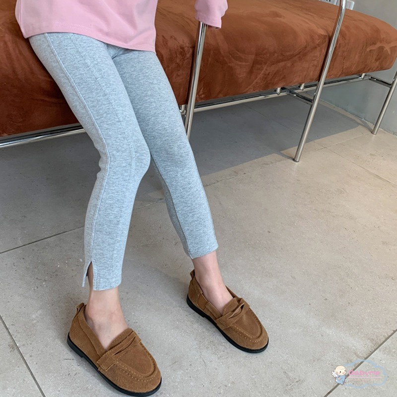 Quần Legging Tập Gym / Yoga Lưng Thun Màu Trơn Dành Cho Bé Gái