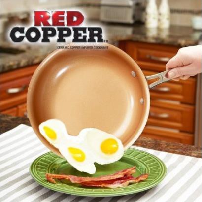 Red Copper Pan - Chảo Đồng Đỏ Siêu Chống Dính - Đường kính/24cm/28cm