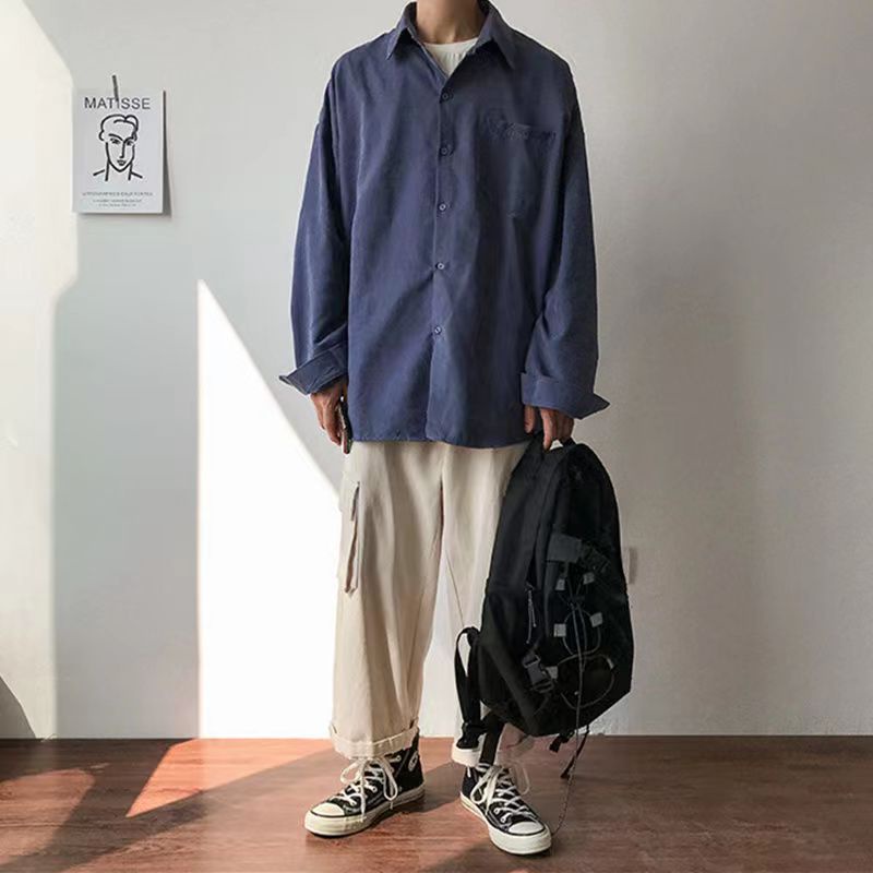 Áo sơ mi nam dài tay áo kiểu Trơn dáng áo sơ mi nữ rộng kiểu sơ mi nữ form rộng Hàn Quốc áo phong rộng nam thời trang áo sơ mi nam trắng hoạ tiết áo flannel