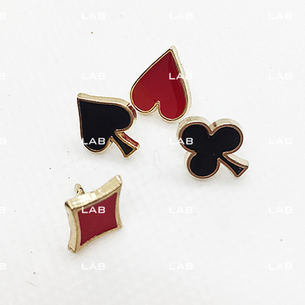 Pin cài áo - Poker (set 4 quân) #0209
