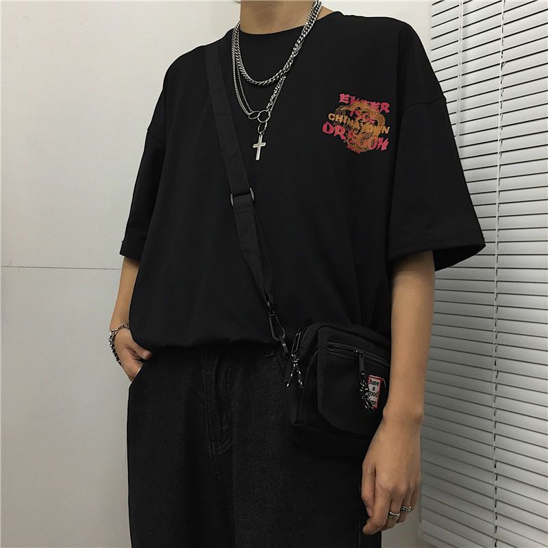 Áo Thun Tay Lỡ 100% Cotton Form Rộng Nam Nữ Unisex Ulzzang