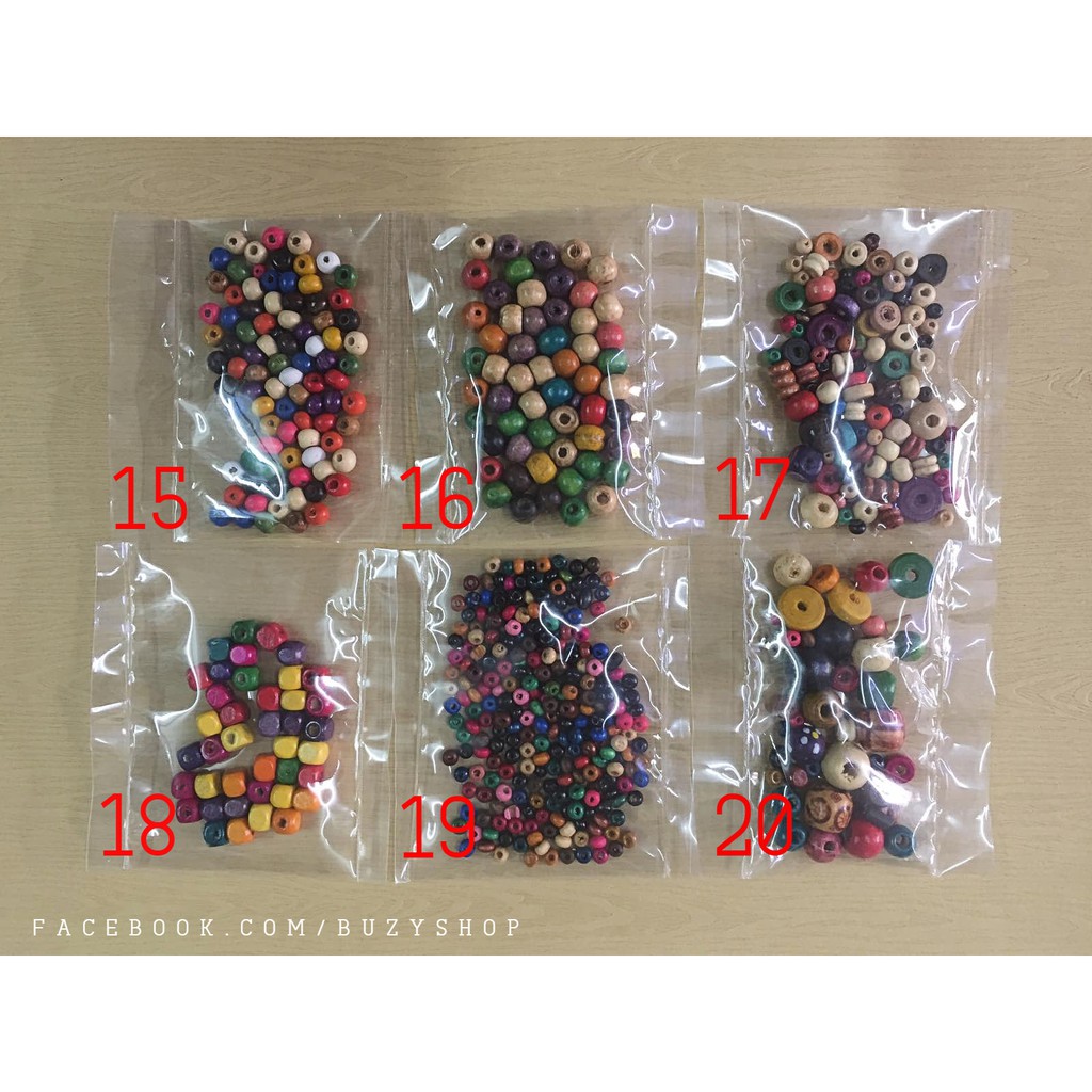 Hạt gỗ 4mm-12mm nguyên liệu thủ công]