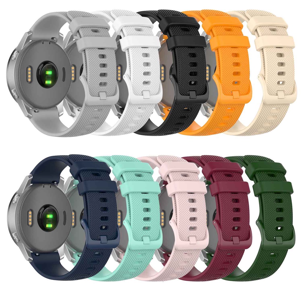 Dây Đeo Silicon 18 20 22mm Cho Garmin Forerunner 255 255S 955 745 245M Venu 2S 2 Plus SQ Vivoactive 3 4 4S