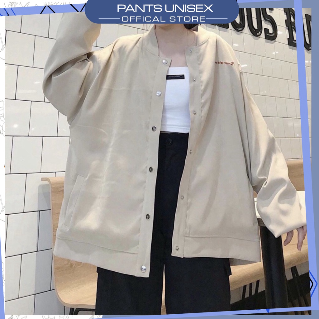 ⚡ Áo Khoác Kaki BOMBER WIN BIG TIME Ulzzang Unisex đen/be Pantsunisex ✨