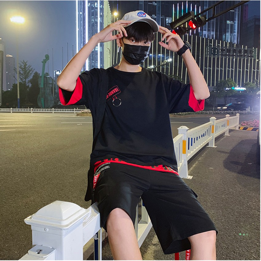 Bộ Quần Áo Thun Nam Thể Thao Mùa Hè EGAND E - UP Quần Phối Dây Chữ Cá Tính Thời Trang SEPTEMBERGIRL1989 SET NAM 9000038C | BigBuy360 - bigbuy360.vn