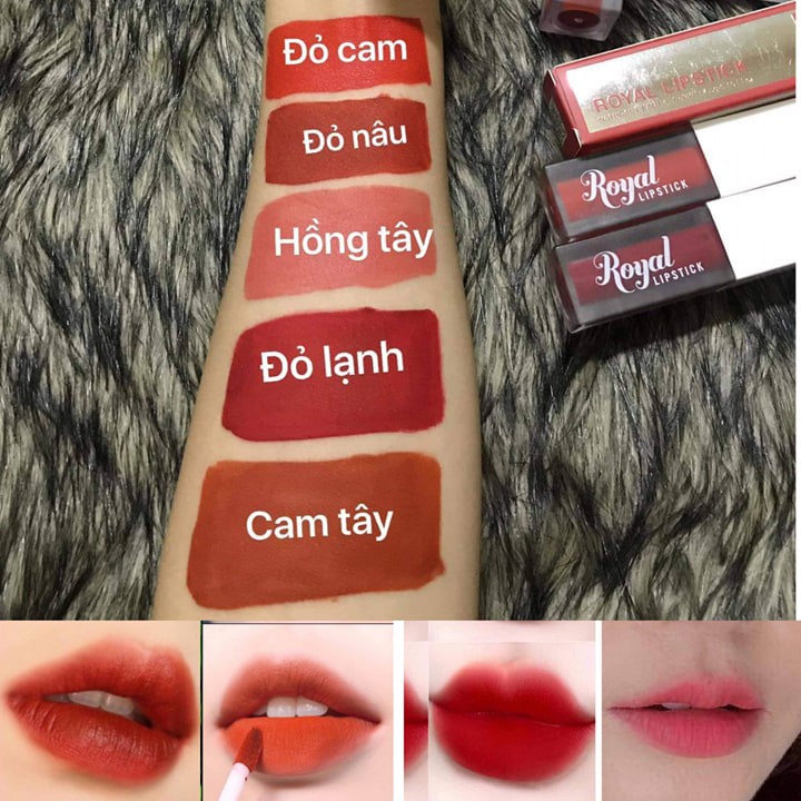 Hàng Mới Nhập Hàng Mới Nhập Chĩnh Hãng Son kem lì ROYAL Lipstick -màu đỏ nâu NEW NEW NEW | BigBuy360 - bigbuy360.vn