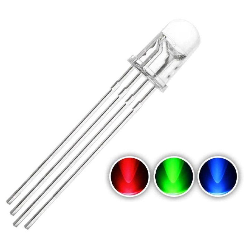set 5/10/20 led 3 màu 4 chân RGB 5mm
