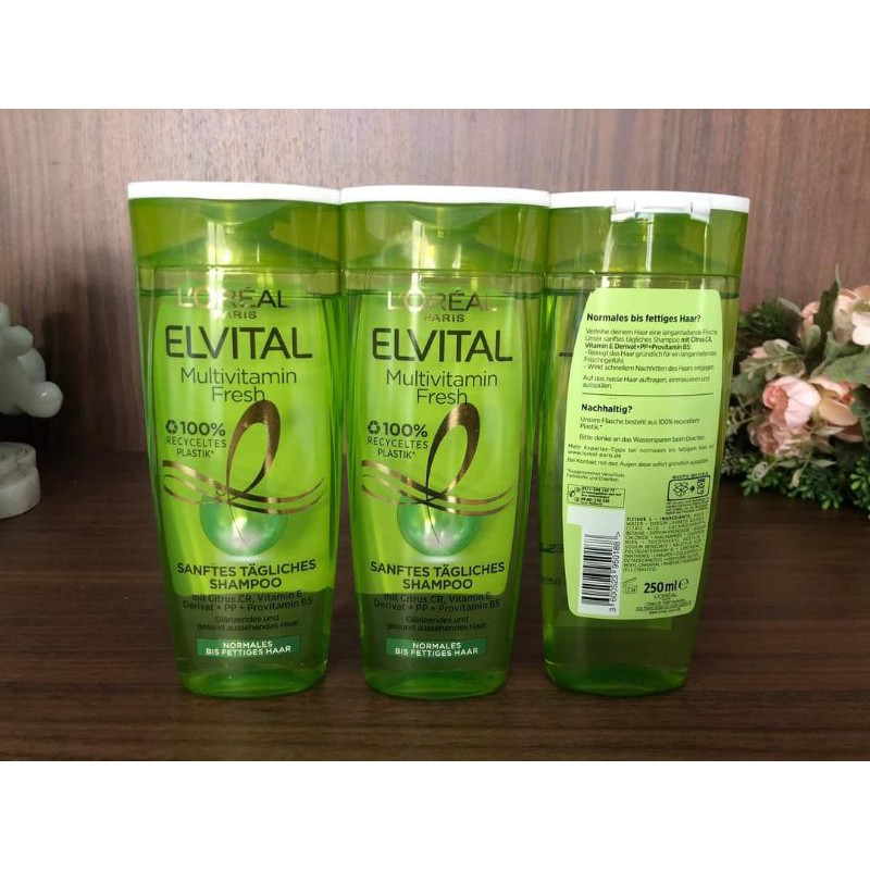 Hàng Đức Dầu Gội Loreal Elvital Multivitamin – Shampoo Bổ Sung Multivitamin cho tóc