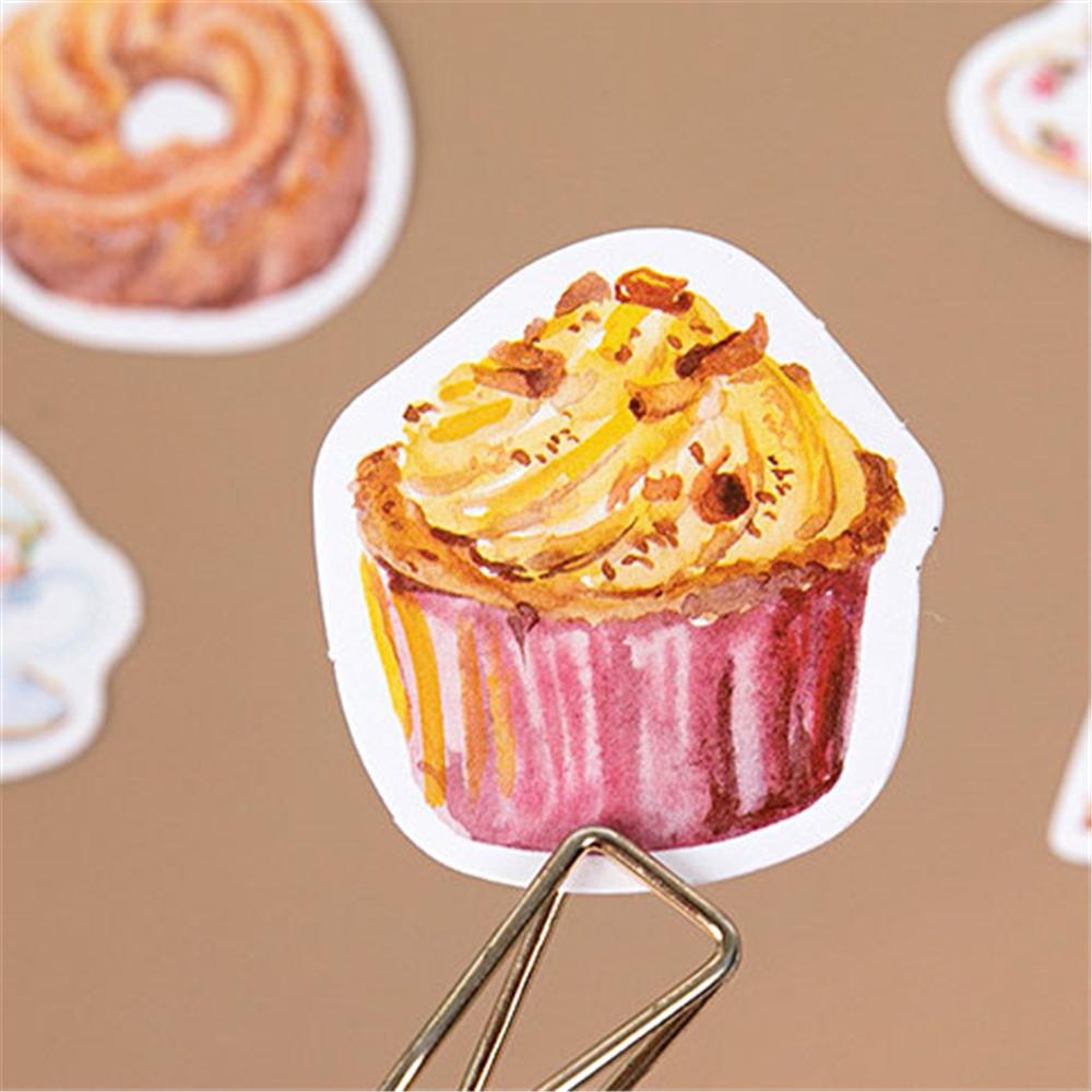 Sticker Dán Trang Trí Sổ Tay Hình Bánh Cà Phê Và Trà Chiều