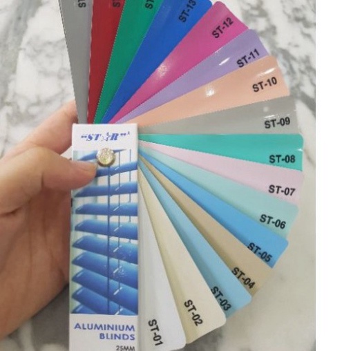 Rèm sáo nhôm ST01 -> ST35 (đặt theo kích cỡ cửa+chọn màu) rèm cửa sổ chống nắng