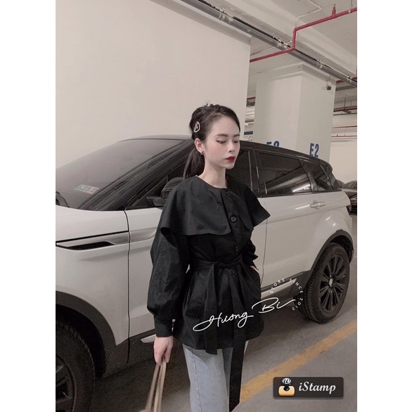 áo khoác kaki mangto cổ bèo siêu đẹp