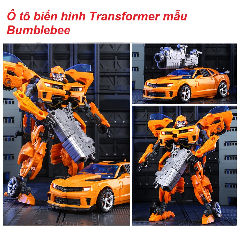 Đồ chơi robot transformers biến hình xe tải Optimus và xe đua BumbleBee Transformers cao 20cm đồ chơi trẻ em