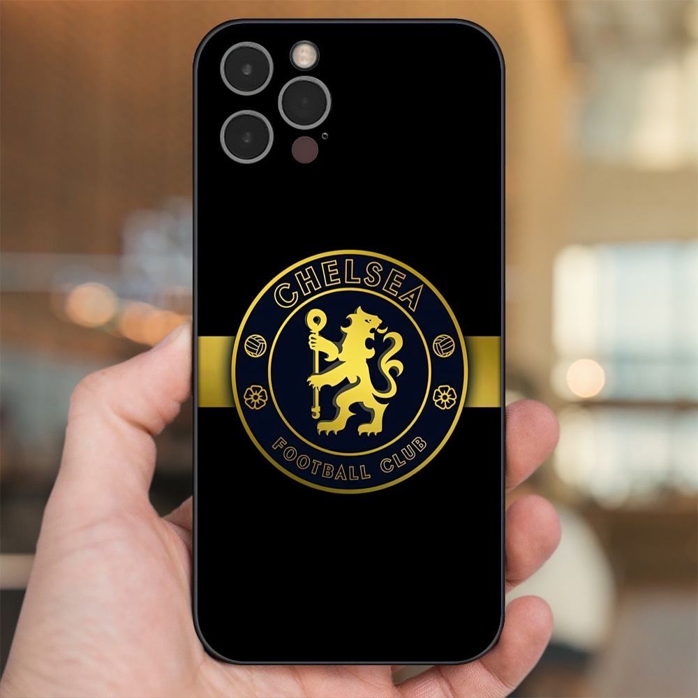 Ốp lưng iPhone 12 Pro dẻo đen cạnh vuông in hình Chelsea FC