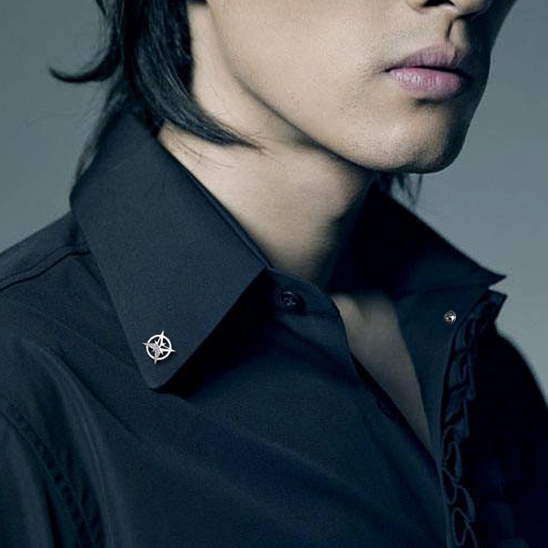 Ghim Cài Cổ Áo Hình Ngôi Sao Sáu Cánh Thời Trang Cho Nam