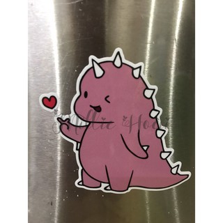 sticker khủng long cute xanh hồng