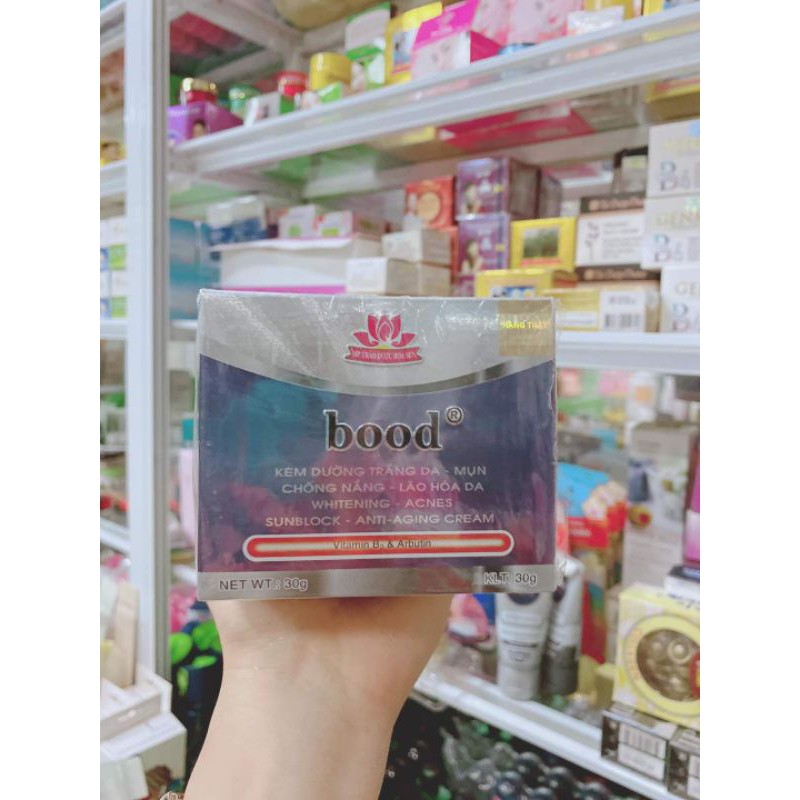 KEM BOOD TRẮNG DA, NGỪA MỤN, CHỐNG NẮNG VÀ GIẢM LÃO HÓA DA  30g