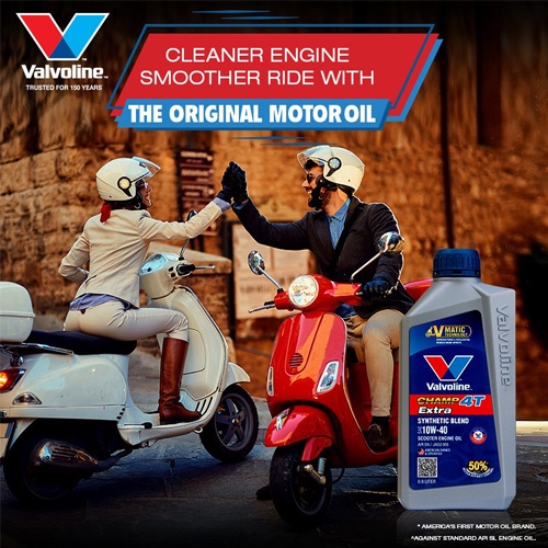 Nhớt Xe Tay Ga Valvoline Champ 4T Extra Scooter API SN JASO- 10W40/MB 0.8L-1L