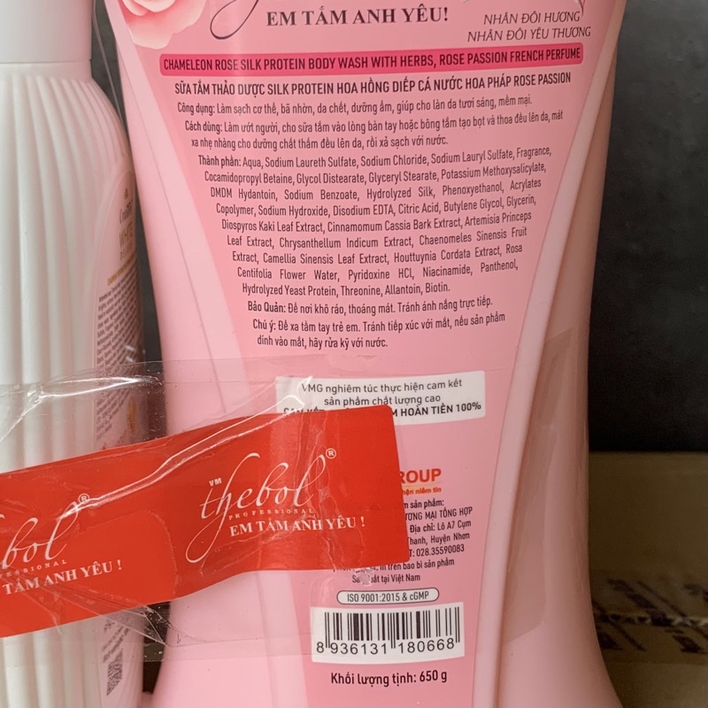 Sữa Tắm Thebol Em Tắm Anh Yêu 650g Tặng Kèm Chai 180g