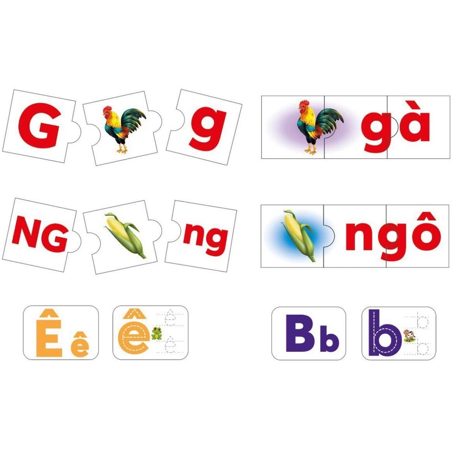 Bộ Thẻ Ghép Chữ Cái, Ghép Hình, Ghép Vần Tiếng Việt- Giúp Bé Học Đọc Dễ Dàng, Phát Triển Tư Duy Hình Ảnh
