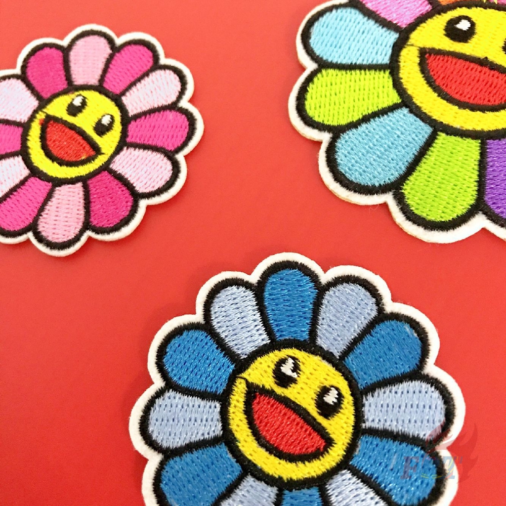 ☸ Fashion Brand - Rainbow &amp; Sunflower Patch ☸ 1Pc Diy Sew on Iron on Badges Patches（Rainbow - Series 05）