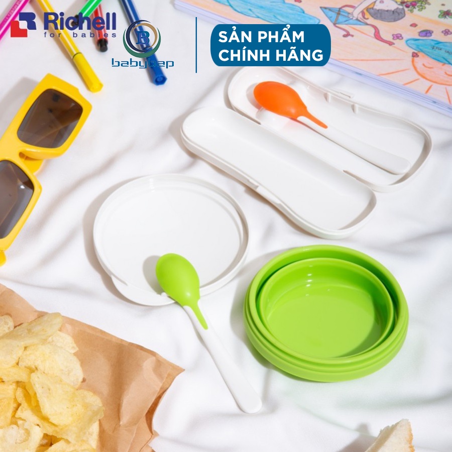 Chén Ăn Dặm Gấp Gọn Kèm Muỗng Dành Cho Bé Từ 5 Tháng Tuổi