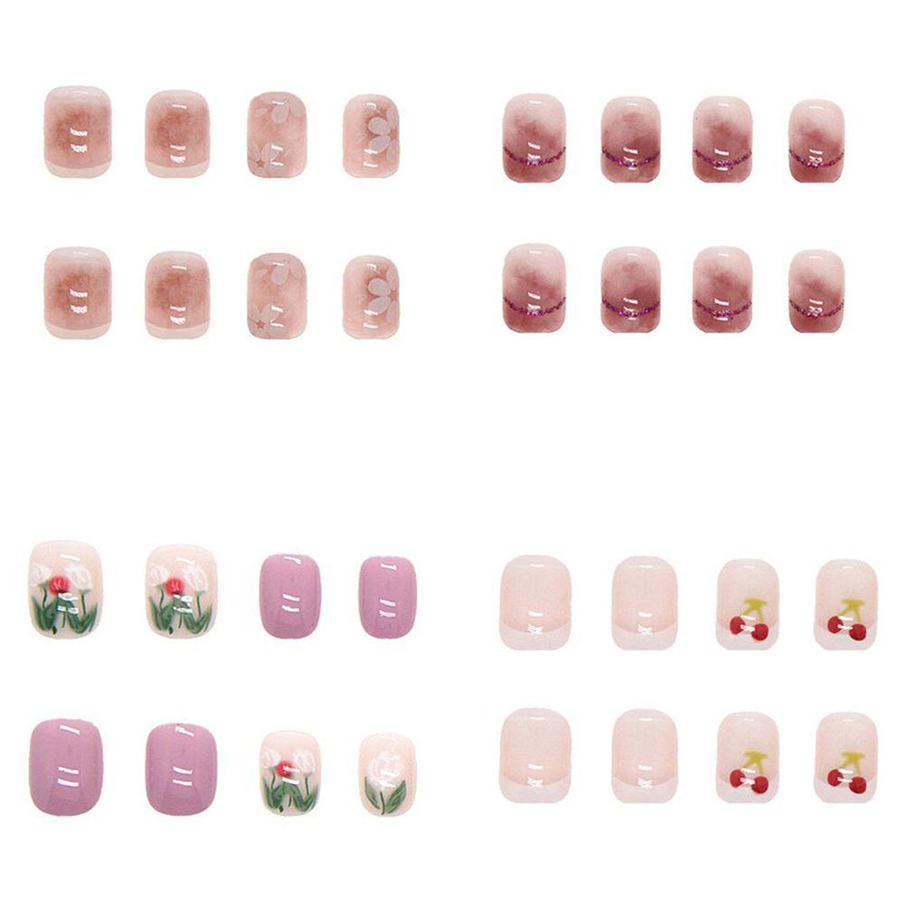 Móng Tay Giả Hình Hoa Lá Phong Cách Nhật Bản Cho Nữ