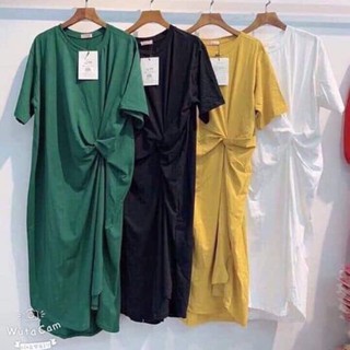 Đầm bầu suông nhún eo chanh sả 💋ảnh thật và clip chất đẹp mát
