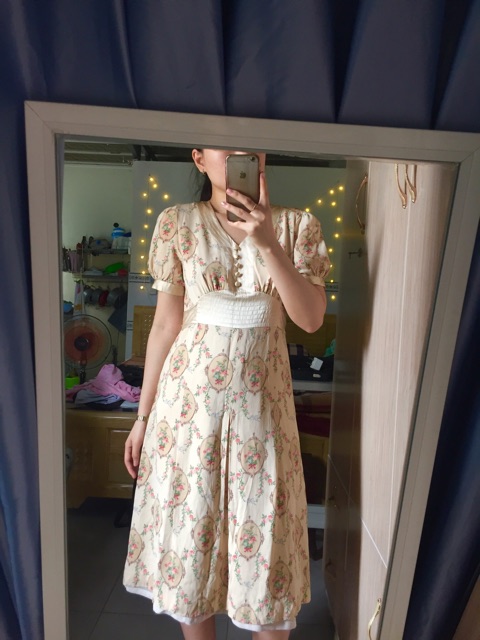 [HaoChin] Đầm họa tiết dáng dài Quốc | BigBuy360 - bigbuy360.vn