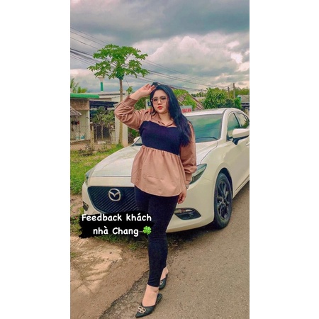 Áo Kiểu Babydoll Phối Bigsize Dễ Thương 60-95kg