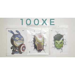 Miếng dán 3D Avengers hài hước cho Ô TÔ