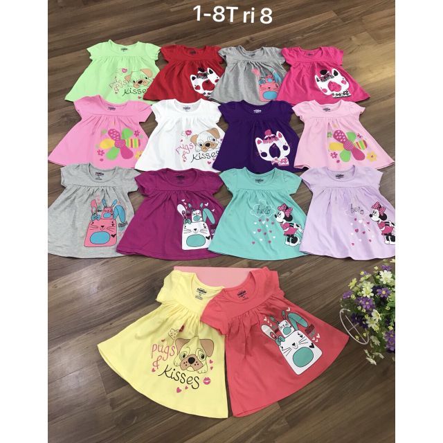 Set 4 Áo váy  cho be gái