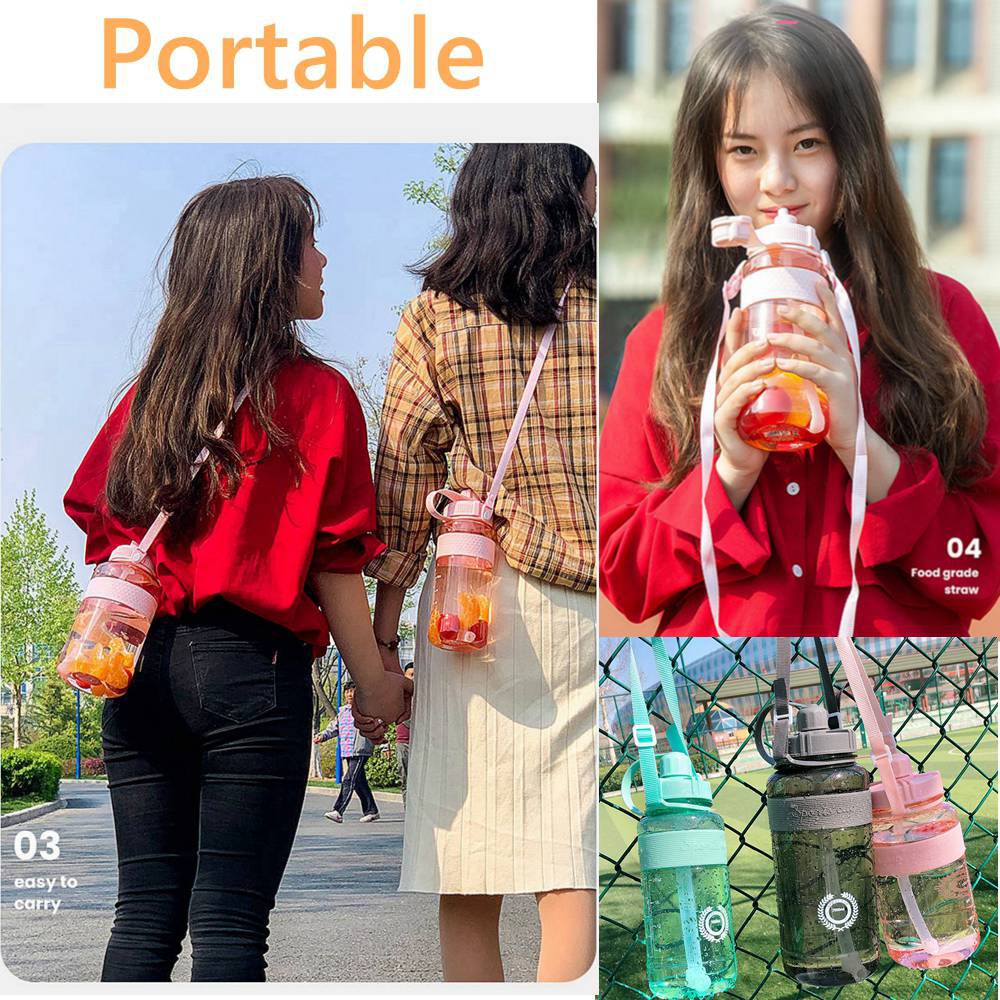 Bình đựng nước cầm tay phong cách thể thao dung tích 1L / 2L