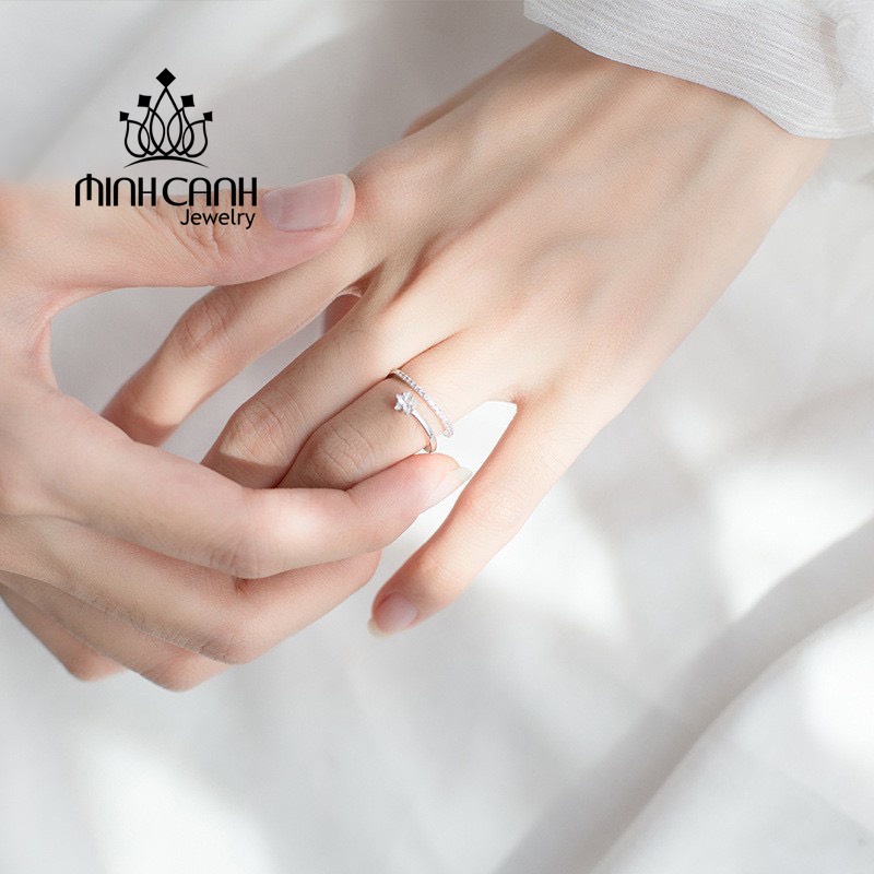 Nhẫn Bạc Nụ Sao Dáng Hở Freesize - Minh Canh Jewelry