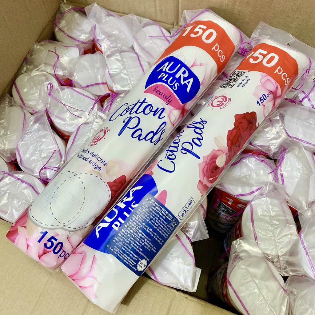 Bông tẩy trang aura 150 miếng siêu sịn - mới về