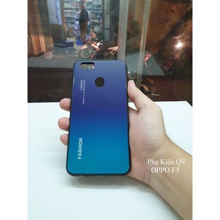 Ốp lưng chống sốc glass case fashion oppo f5
