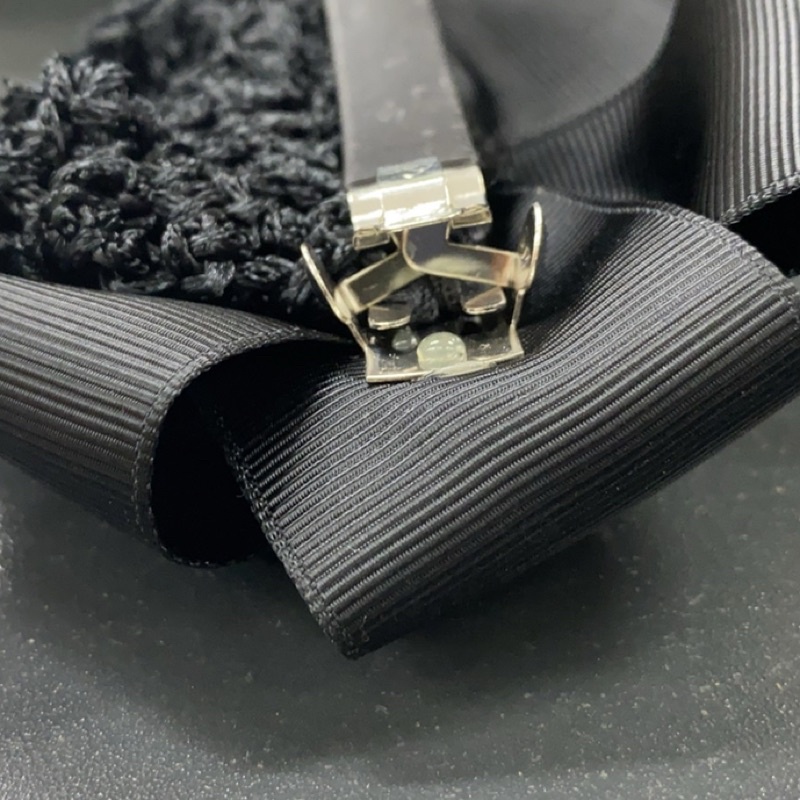 *cặp tóc búi công sở:mẫu nơ 3 tầng,màu đen